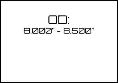 Picture for category OD: 8.000" - 8.500" 