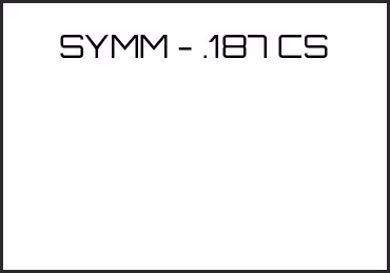 Picture for category SYMM - .187 CS