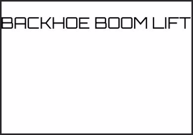 Picture for category BACKHOE BOOM LIFT