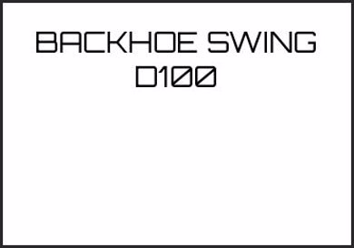 Picture for category BACKHOE SWING D100