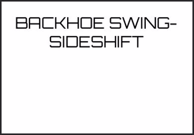 Picture for category BACKHOE SWING- SIDESHIFT