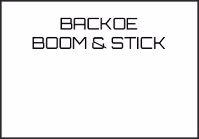 Picture for category BACKOE BOOM & STICK